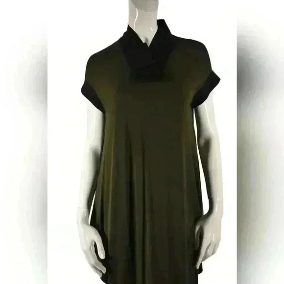 MARIE SAINT PIERRE Green Asymmetrical  Tunic Stretch Dress Medium Canada - Picture 1 of 5
